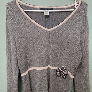 Jones New York Long Sleeve Top Blouse Size Petite Medium